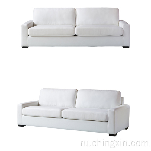 Диван диван из белой ткани
